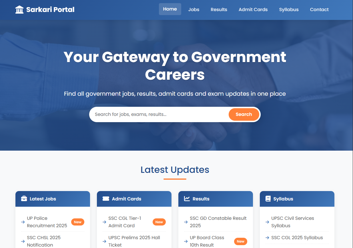 Job Updates Website