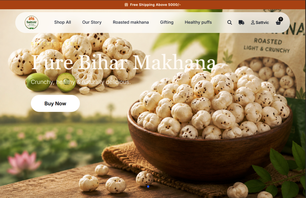 SATTVIC BITES Brand Website